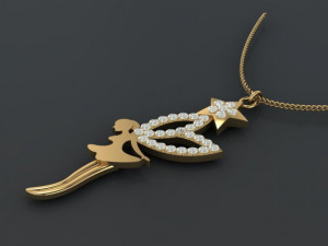 angel medal 3D Print Model