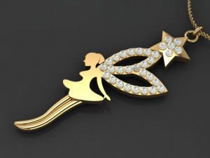 angel medal 3D Print Model