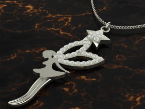 angel medal 3D Print Model