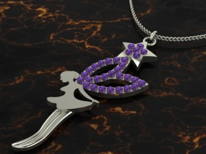 angel medal 3D Print Model