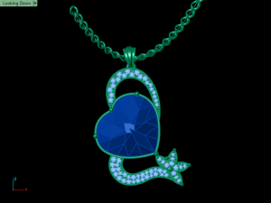 heart onyx pendant 3D Baskı Modeli