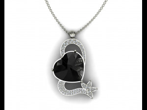 heart onyx pendant 3D Baskı Modeli