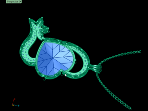 heart onyx pendant 3D Baskı Modeli