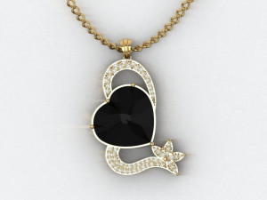 heart onyx pendant 3D Baskı Modeli