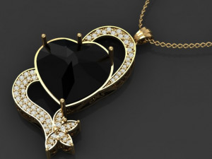 heart onyx pendant 3D Baskı Modeli