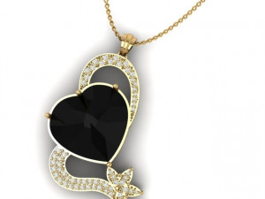 heart onyx pendant 3D Baskı Modeli