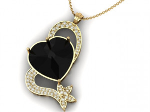 heart onyx pendant 3D Baskı Modeli