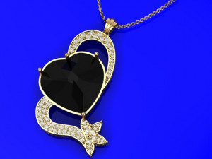 heart onyx pendant 3D Baskı Modeli