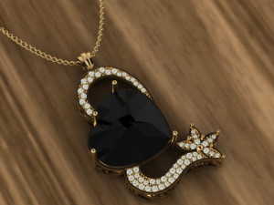 heart onyx pendant 3D Baskı Modeli
