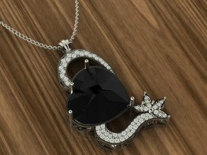 heart onyx pendant 3D Baskı Modeli