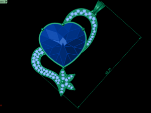 heart onyx pendant 3D Baskı Modeli