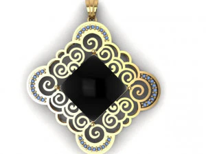 Onyx-Anh&auml;nger 3D Druckmodell