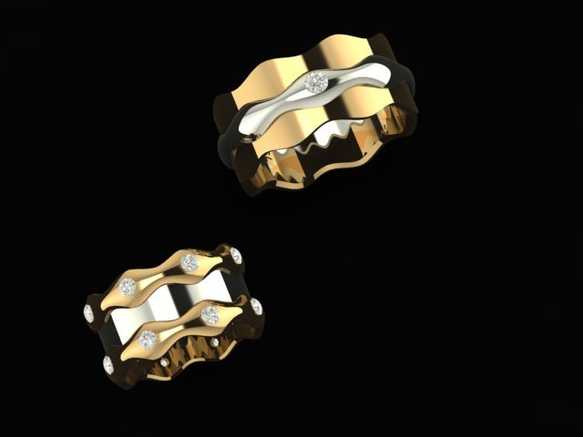 set ring11 3D-Druckmodell .c4d .max .obj .3ds .fbx .stl .blend 