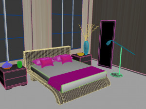 bed room 3D 모델