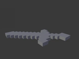 minecraft sword diamond 3D Print Model