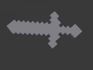 minecraft sword diamond 3D Print Model