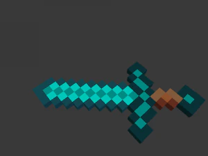 minecraft sword diamond 3D Print Model