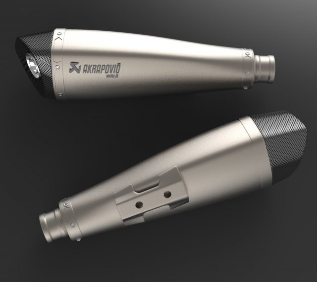akrapovic exhaust wal2 Model 3D .c4d .max .obj .3ds .fbx .stl .blend