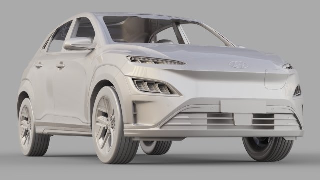 Hyundai kona ev 2022 3D Model in Compact Cars 3DExport