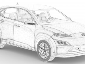 Hyundai kona ev 2022 Modello 3D