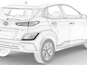 Hyundai kona ev 2022 Modello 3D