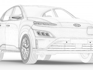 Hyundai kona ev 2022 Modello 3D