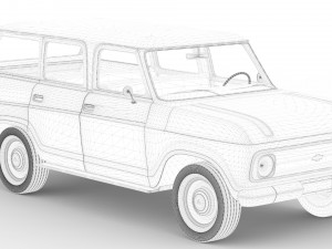Chevrolet veraneio 1977 Modelo 3D