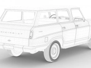 Chevrolet veraneio 1977 3D Model