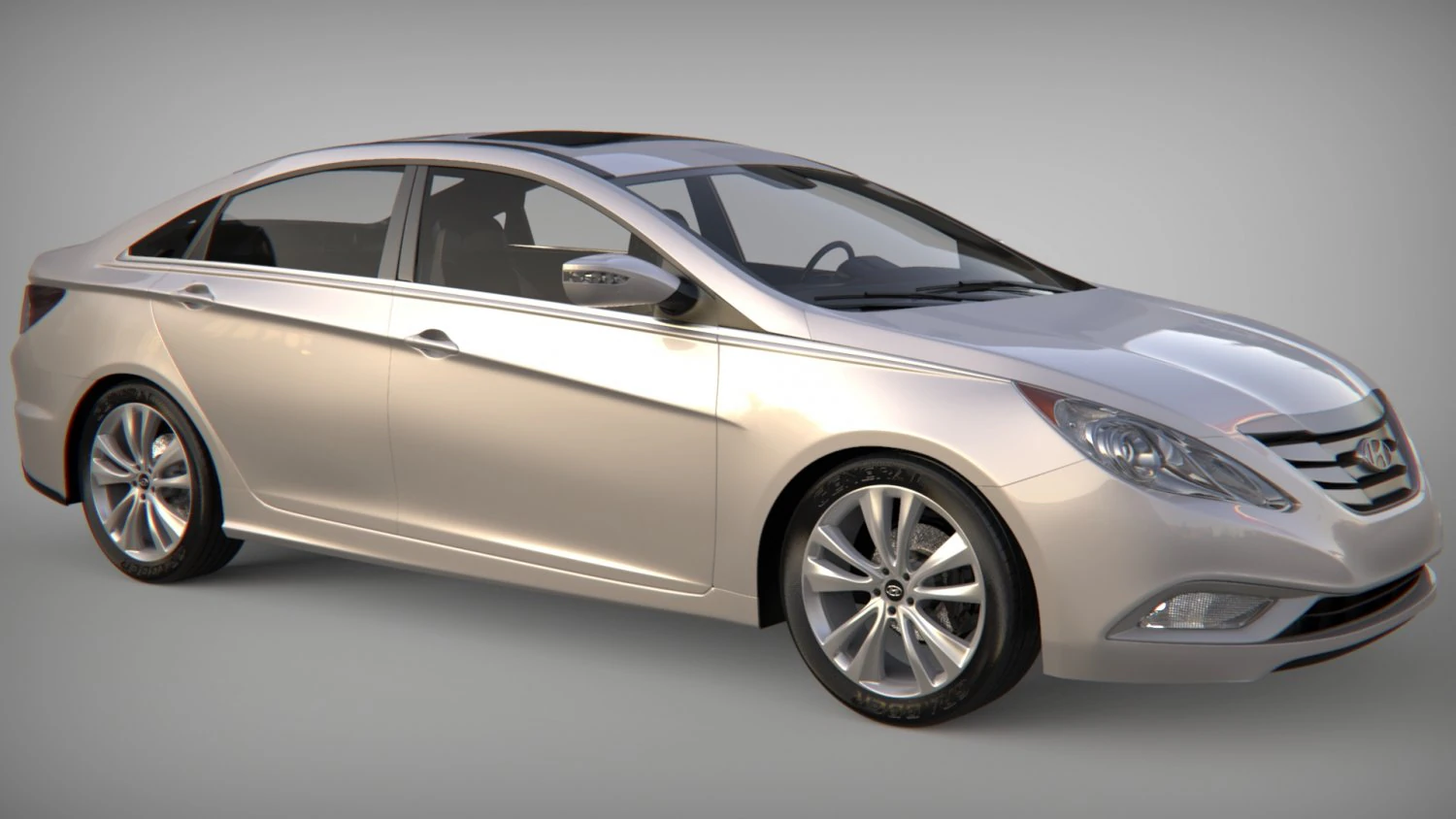 Hyundai sonata 2013 3D Model .c4d .max .obj .3ds .fbx .stl .blend 