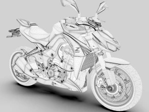 Kawasaki z1000 2015 3D Model