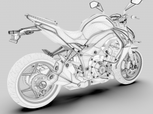 Kawasaki z1000 2015 Model 3D