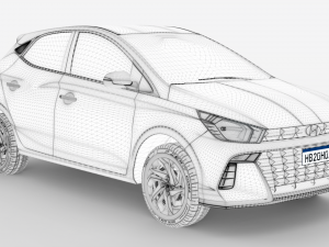 Hyundai hb20 2024 Sense 3D Model