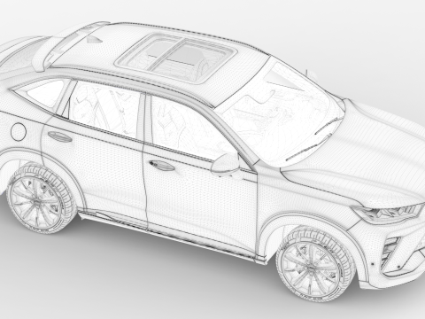 GWM HAVAL H6 GT 2023 3D Модель
