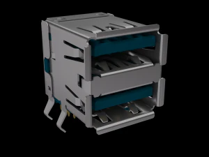High Detail USB 3 0 JACK PACK 3D Model