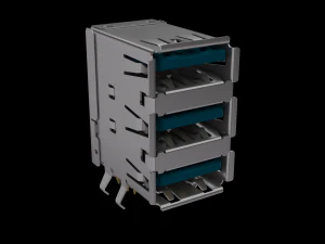 High Detail USB 3 0 JACK PACK 3D Model