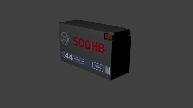 battery 3Dモデル .c4d .max .obj .3ds .fbx .stl .blend 