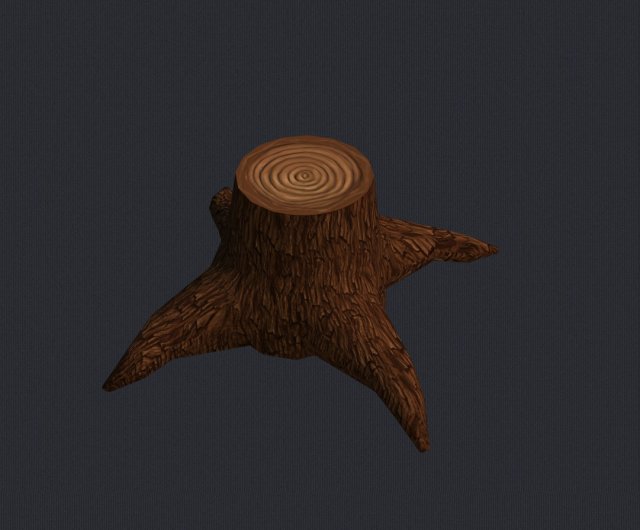 stump 3D 模型 .c4d .max .obj .3ds .fbx .stl .blend 