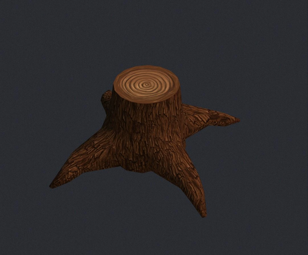 stump 3D Model .c4d .max .obj .3ds .fbx .stl .blend 