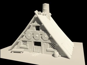 एस्टेरिक्स और ओबेलिक्स से घर 3D मॉडल