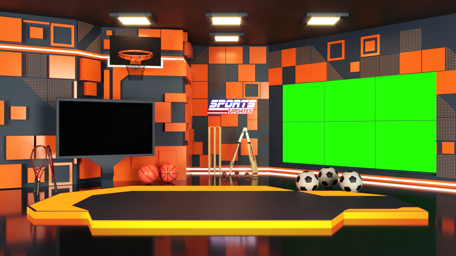 Virtual Set 3D Model .c4d .max .obj .3ds .fbx .stl .blend