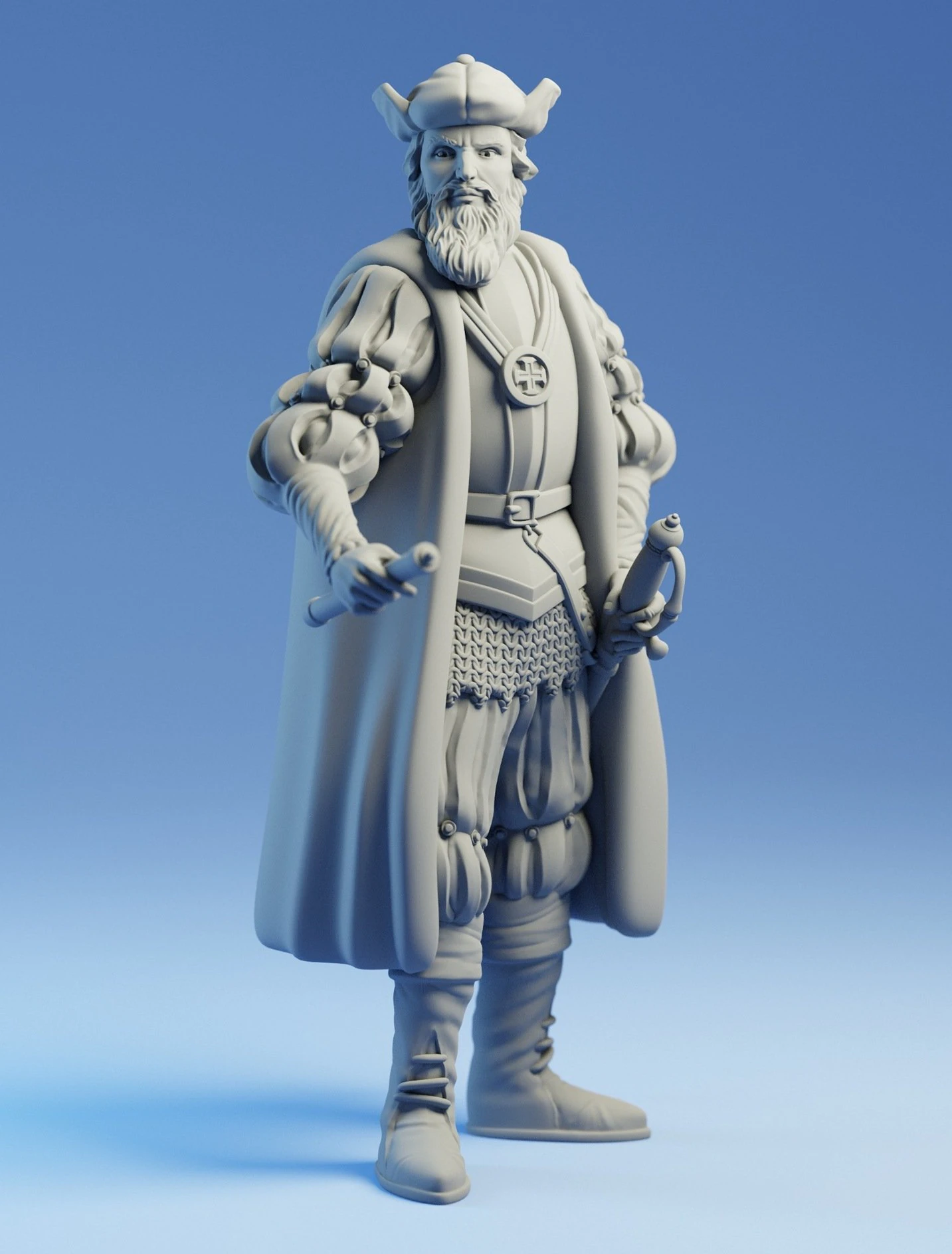 vasco da gama 3D Model .c4d .max .obj .3ds .fbx .stl .blend 