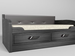 ergonomic modern bed 3D Model