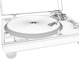 technics turntable vinyl record player Modelo 3D