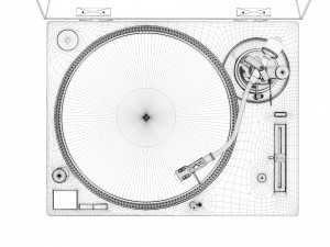 technics turntable vinyl record player Modelo 3D