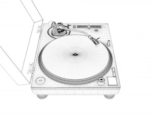 technics turntable vinyl record player 3D Model