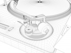technics turntable vinyl record player Modelo 3D