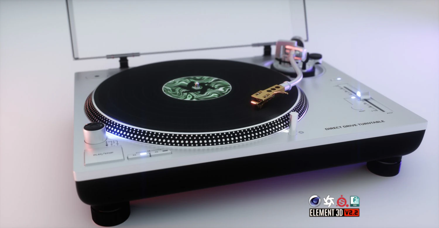 technics turntable vinyl record player 3D Model .c4d .max .obj .3ds .fbx .stl .blend 