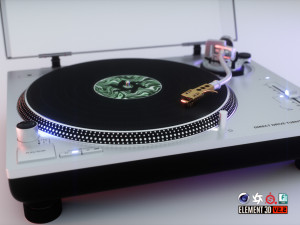 technics turntable vinyl record player 3D Model