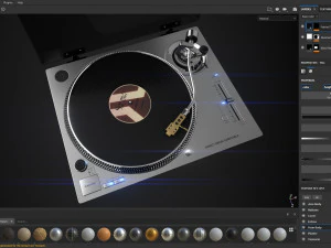 technics turntable vinyl record player 3D Model