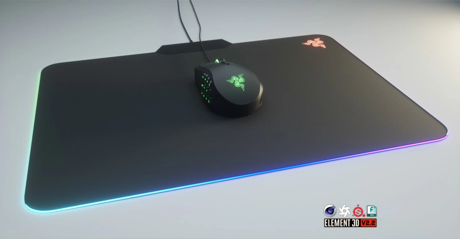 razer naga chroma firefly rgb gaming computer mouse 3D Model .c4d .max .obj .3ds .fbx .stl .blend